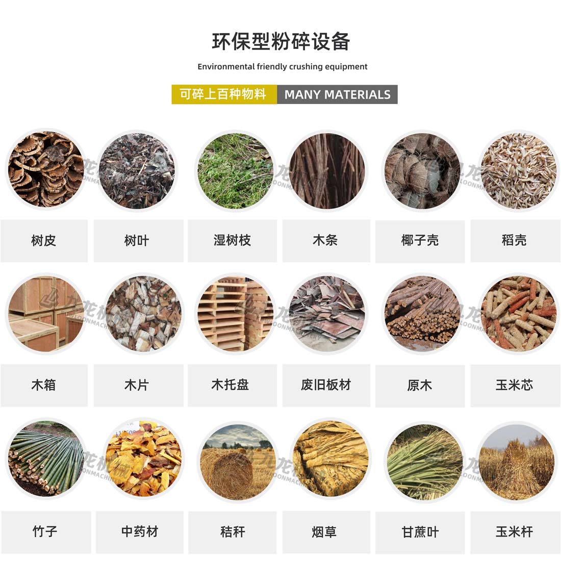 木材削片機(jī)應(yīng)用物料